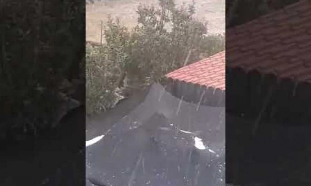 Κοζάνη: Σφοδρή χαλαζόπτωση και πλημμύρα στον Μικρόβαλτο Σερβίων